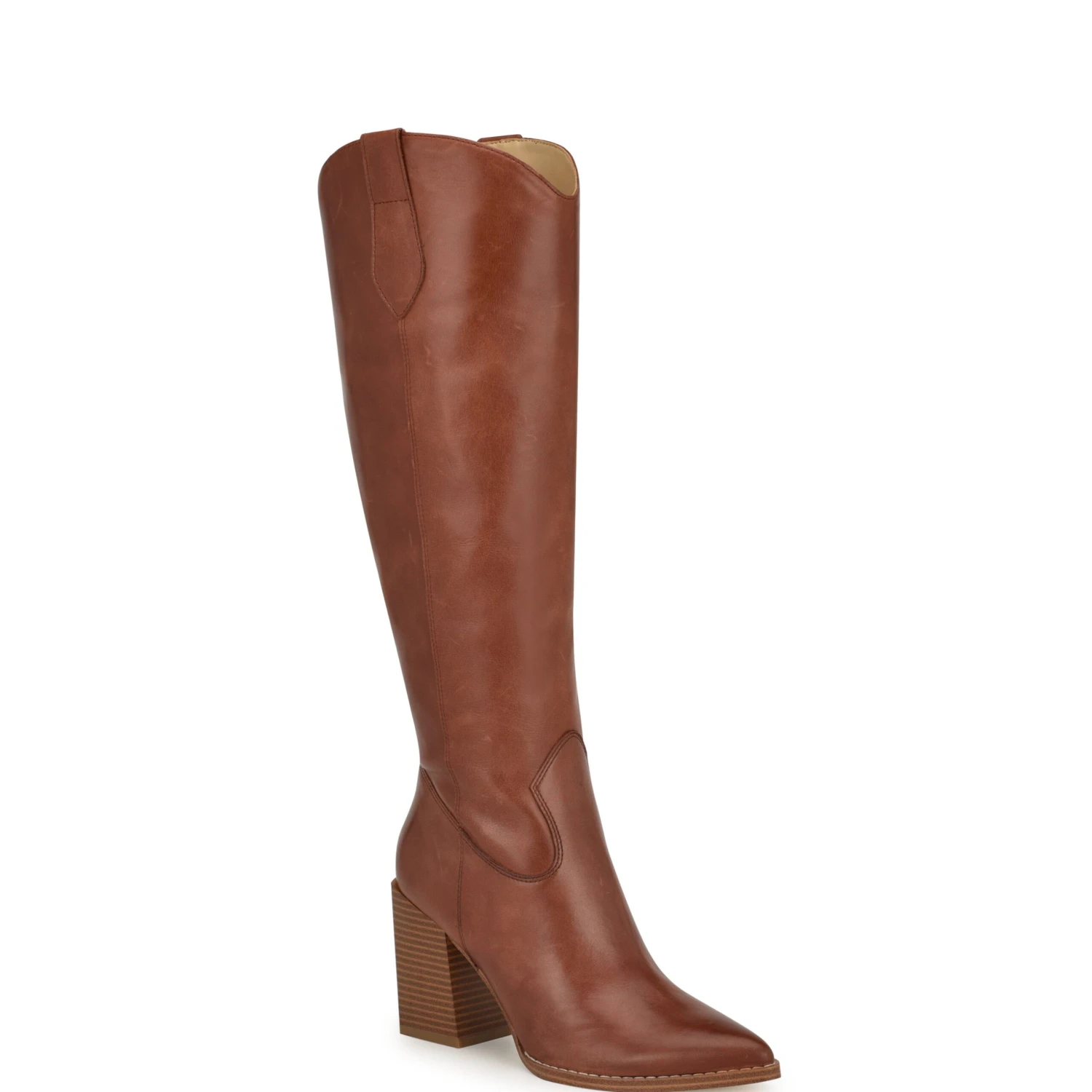 Nine West Bromwel Block Heel Leather Boots 2 Nine West Bromwel Block Heel Leather Boots - Image 2