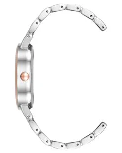 Glitter Accented Dial Watch 5 Glitter Accented Dial Watch -Nine West Store NW 2403SVRT SIDE