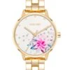 Flower Motif Dial Watch