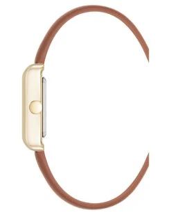 Mini Rectangular Case Strap Watch 5 Mini Rectangular Case Strap Watch -Nine West Store NW 3076GPHY SIDE