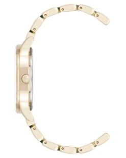 Modern Rubberized Bracelet Watch 5 Modern Rubberized Bracelet Watch -Nine West Store NW 3094GNGB SIDE