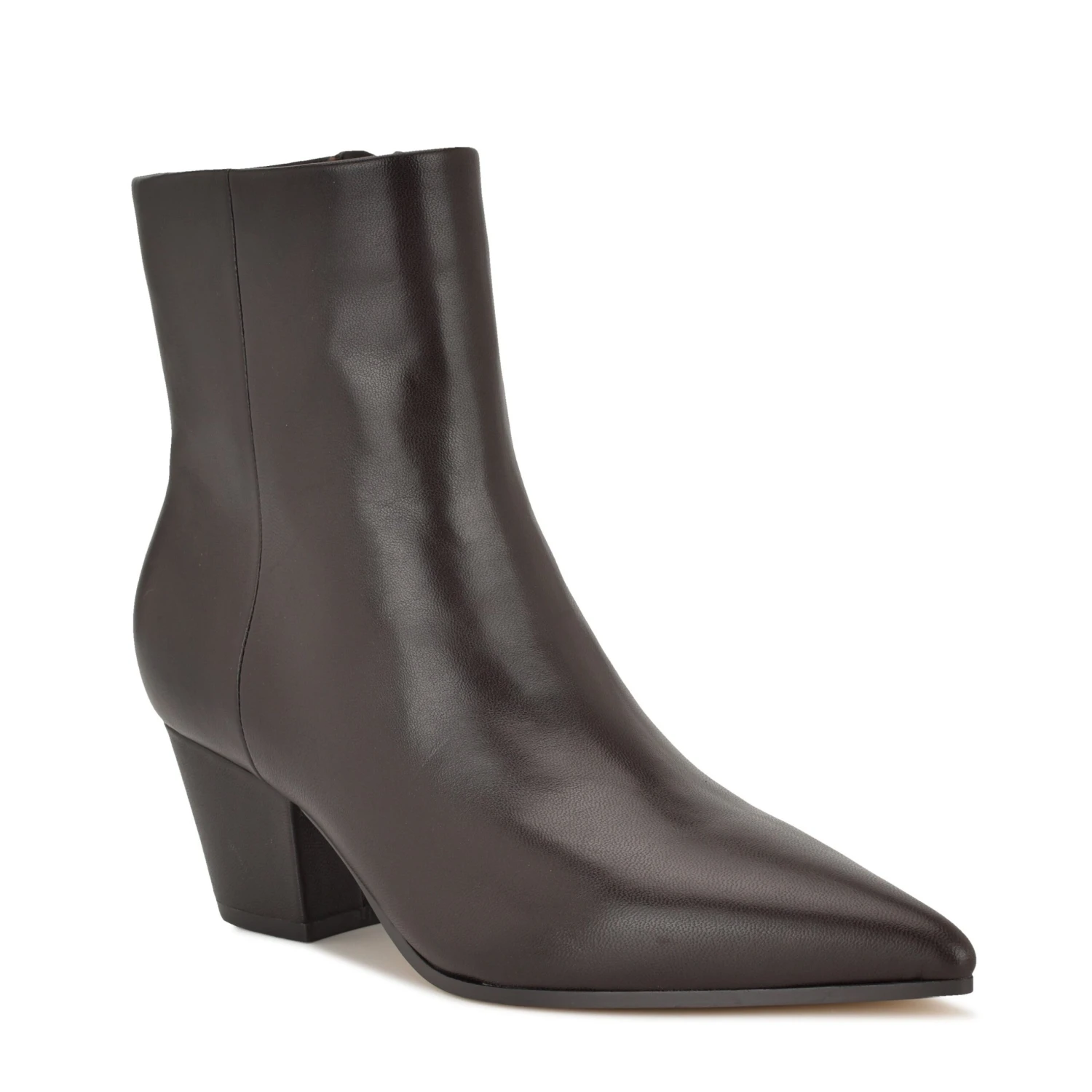 Nine West Savie Block Heel Ankle Leather Booties 2 Nine West Savie Block Heel Ankle Leather Booties - Image 2
